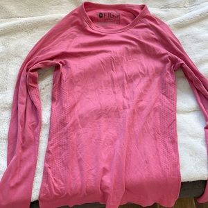 FIGS LONGSLEEVE PERFORMANCE UNDERSCRUB XS PINK